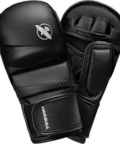 Hayabusa T3 7 Oz Hybrid MMA Gloves - Black/Black