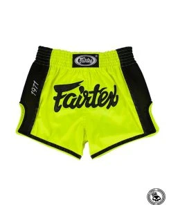 Fairtex Slim Cut Muay Thai Shorts - Neon Green