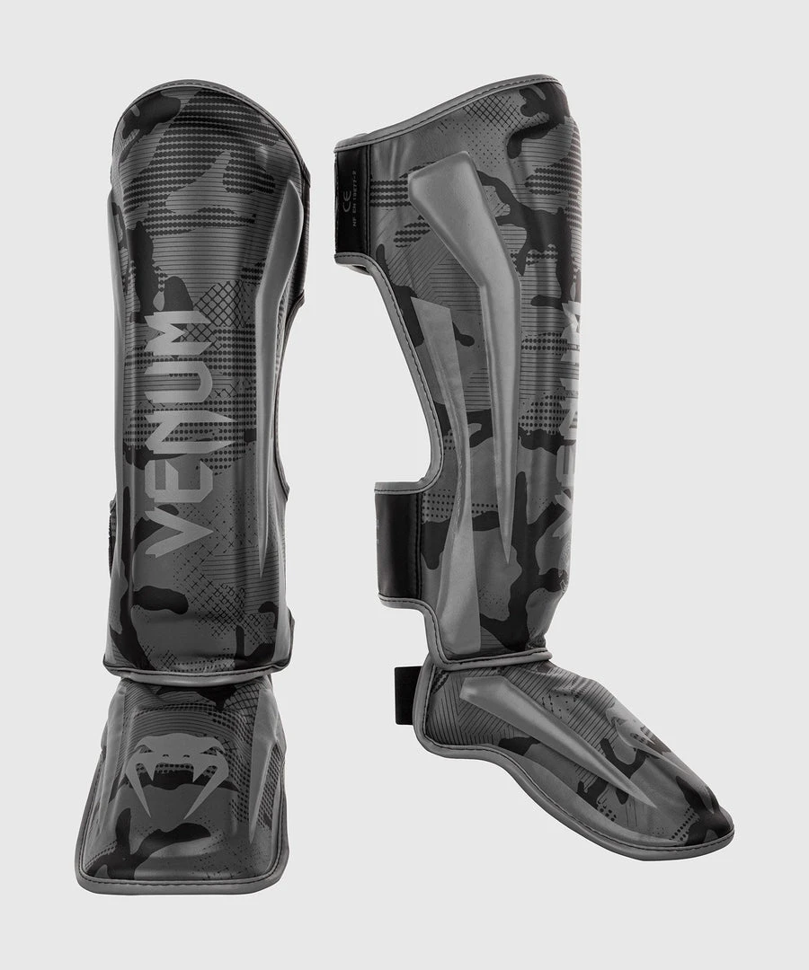 TRAINING GEAR Venum Elite Shin Guards - Dark Camo/Black 3 TRAINING GEAR Venum Elite Shin Guards - Dark Camo/Black