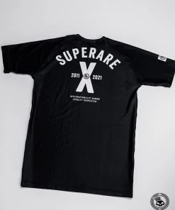 Superare Fight Goods Superare 10th Anniversary Short Sleeve Rash Guard - Black/White
