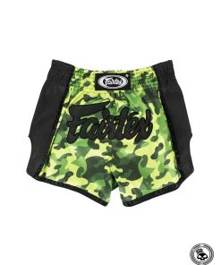 Fairtex Slim Cut Muay Thai Shorts - Green Camo