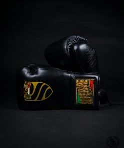 Superare Fight Goods Superare S458 Lace Up Pro Fight Gloves - Black