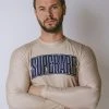 Superare Fight Goods Superare Finisher Long Sleeve Rash Guard - Beige/Navy SUPERARE ATHLETICS