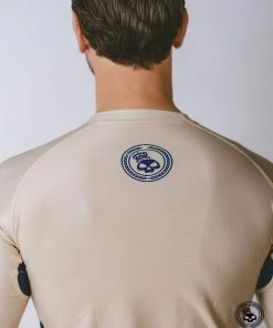 Superare Fight Goods Superare Finisher Long Sleeve Rash Guard - Beige/Navy SUPERARE ATHLETICS