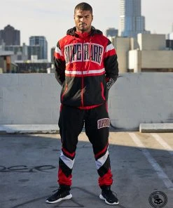 Superare Fight Goods SUPERARE ATHLETICS Superare Finisher Track Suit Jacket - Red/Black/White