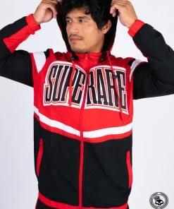Superare Fight Goods SUPERARE ATHLETICS Superare Finisher Track Suit Jacket - Red/Black/White
