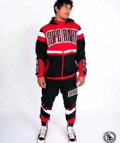 Superare Fight Goods SUPERARE ATHLETICS Superare Finisher Track Suit Jacket - Red/Black/White