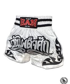 Han Muay Thai Shorts - The Showdown White