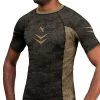 Hayabusa Ranked Short Sleeve Rash Guard - Brown