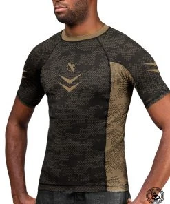 Hayabusa Ranked Short Sleeve Rash Guard - Brown
