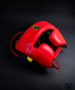 Superare Fight Goods SUPERARE ITALY Superare S360 Cheek Headgear - Red/Black/Yellow