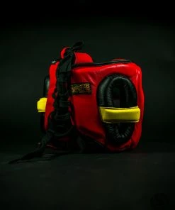 Superare Fight Goods Superare S430 Full Face Headgear - Red/Black/Yellow 5 Superare Fight Goods Superare S430 Full Face Headgear - Red/Black/Yellow
