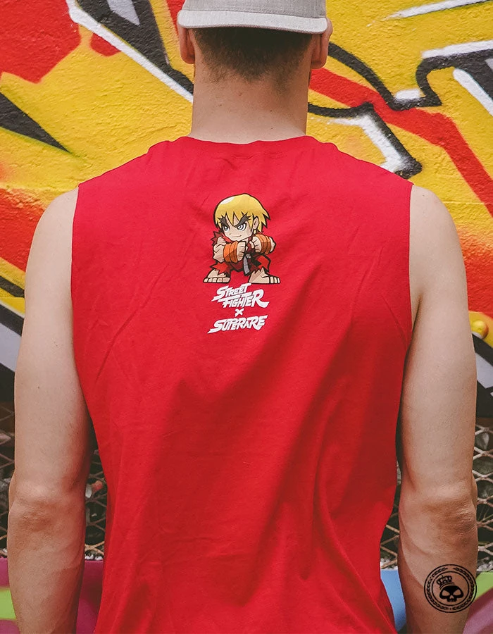 Superare Fight Goods CLOTHING Superare X Street Fighter Ken Masters Sleeveless Shirt 4 Superare Fight Goods CLOTHING Superare X Street Fighter Ken Masters Sleeveless Shirt