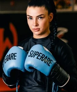 Superare Fight Goods Superare One Series "SuperGel" Lace Up Gloves - Blue/Black 11 Superare Fight Goods Superare One Series