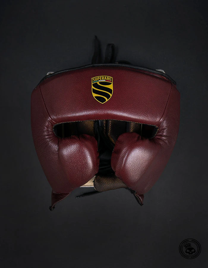 Superare Fight Goods SUPERARE ITALY Superare S360 Cheek Headgear - Maroon/Cream 3 Superare Fight Goods SUPERARE ITALY Superare S360 Cheek Headgear - Maroon/Cream
