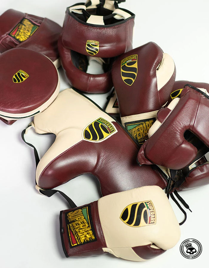 Superare Fight Goods SUPERARE ITALY Superare S360 Cheek Headgear - Maroon/Cream 5 Superare Fight Goods SUPERARE ITALY Superare S360 Cheek Headgear - Maroon/Cream