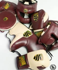 Superare Fight Goods Superare S430 Full Face Headgear - Maroon/Cream