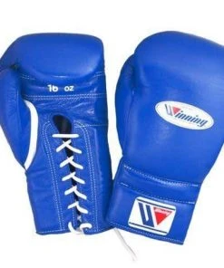 Winning Lace Up Gloves - Blue