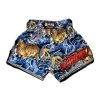 Raja Muay Thai Shorts - Tigers And Dragons (Blue) TRAINING GEAR 1 Raja Muay Thai Shorts - Tigers And Dragons (Blue) TRAINING GEAR