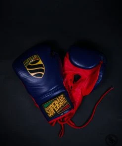Superare Fight Goods Superare S50 Lace Up Gloves - Navy/Red