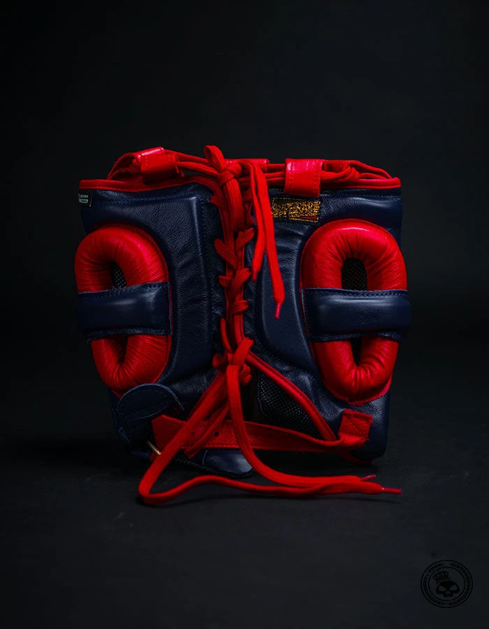 Superare Fight Goods Superare S360 Cheek Headgear - Navy/Red 4 Superare Fight Goods Superare S360 Cheek Headgear - Navy/Red