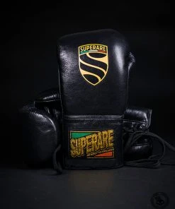 Superare Fight Goods Superare S40 Lace Up Gloves - Black SUPERARE ITALY