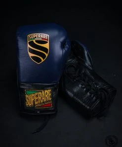 Superare Fight Goods Superare S458 Lace Up Pro Fight Gloves - Navy/Black SUPERARE ITALY