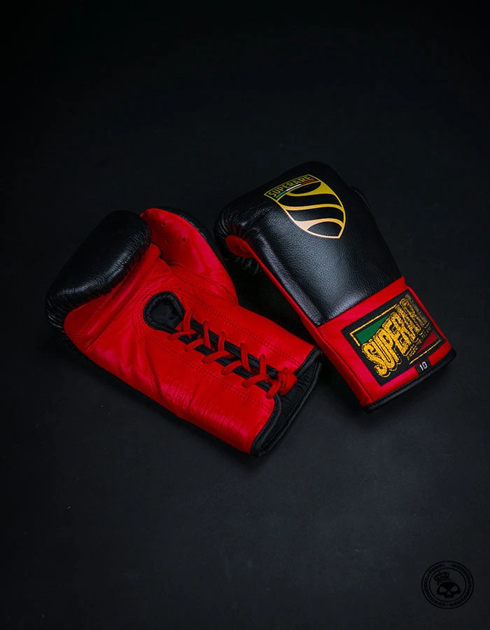 Superare Fight Goods Superare S458 Lace Up Pro Fight Gloves - Black/Red (HORSE HAIR) SUPERARE ITALY 5 Superare Fight Goods Superare S458 Lace Up Pro Fight Gloves - Black/Red (HORSE HAIR) SUPERARE ITALY