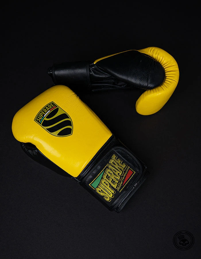 Superare Fight Goods Superare S50 Velcro Gloves - Yellow/Black 4 Superare Fight Goods Superare S50 Velcro Gloves - Yellow/Black