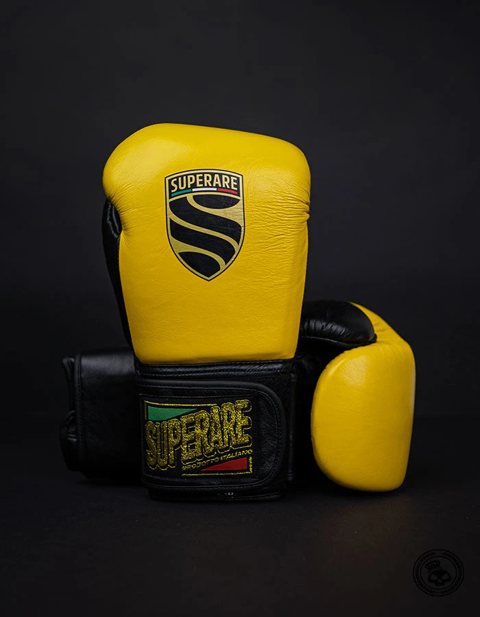 Superare Fight Goods Superare S50 Velcro Gloves - Yellow/Black 3 Superare Fight Goods Superare S50 Velcro Gloves - Yellow/Black