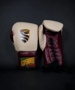 Superare Fight Goods SUPERARE ITALY Superare S50 Lace Up Gloves - Maroon/Cream