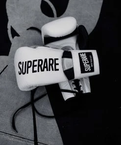 Superare Fight Goods Superare One Series "SuperGel" Lace Up Gloves - White/Black
