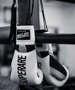 Superare Fight Goods Superare One Series "SuperGel" Lace Up Gloves - White/Black