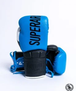 Superare Fight Goods Superare One Series "SuperGel" Lace Up Gloves - Blue/Black