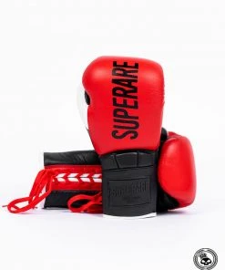 Superare Fight Goods Superare One Series "SuperGel" Lace Up Gloves - Red/Black