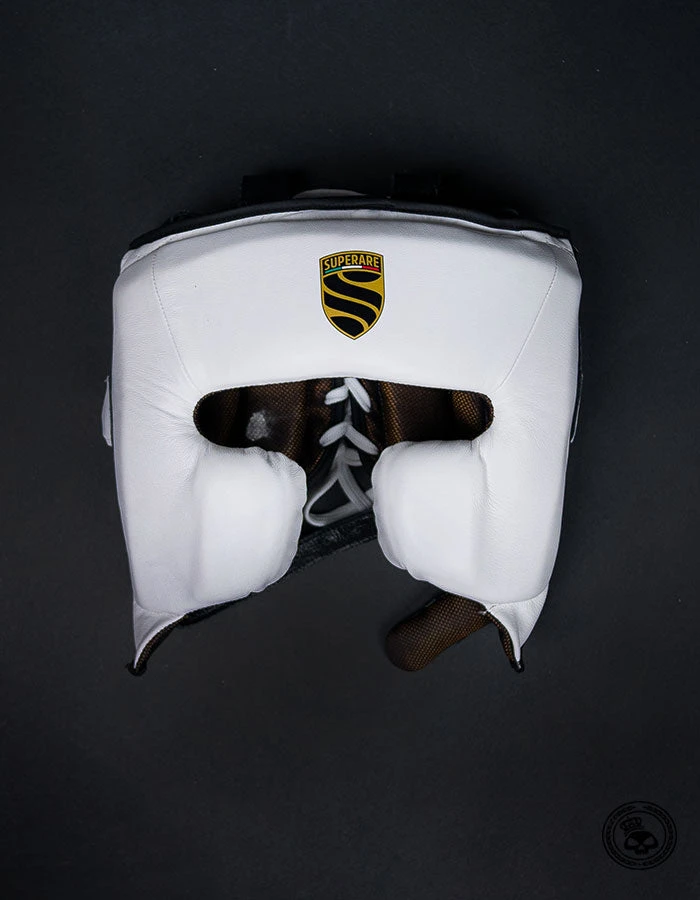 Superare Fight Goods Superare S360 Cheek Headgear - White/Black SUPERARE ITALY 4 Superare Fight Goods Superare S360 Cheek Headgear - White/Black SUPERARE ITALY
