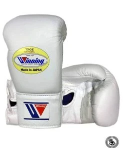 Winning Lace Up Gloves - White
