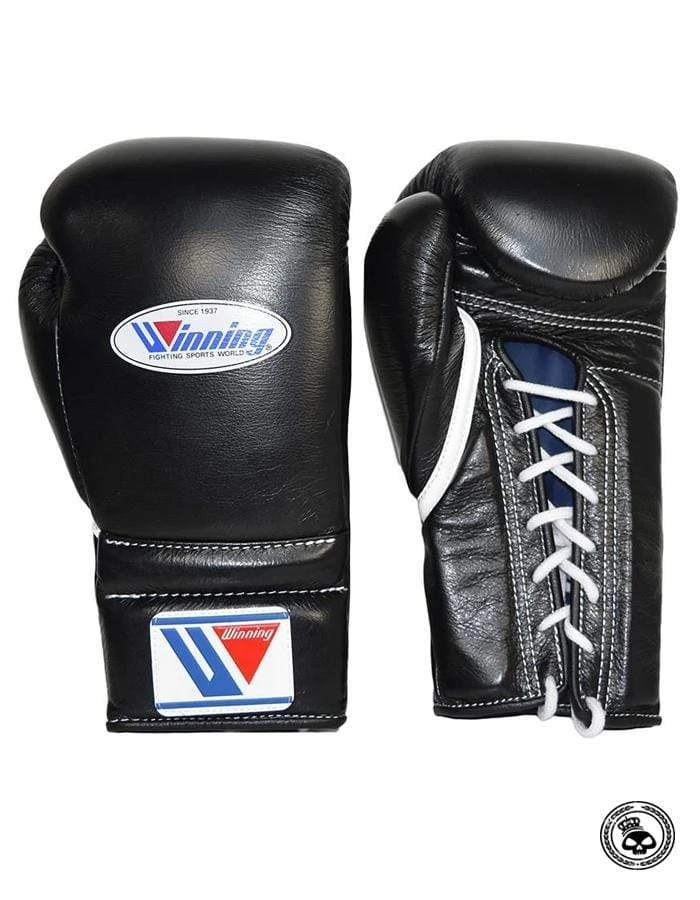 Winning Lace Up Gloves - Black 3 Winning Lace Up Gloves - Black