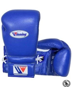 Winning Lace Up Gloves - Blue