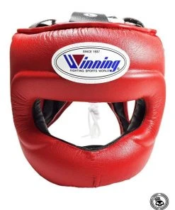 Winning Full Face Headgear - Red WINNING BOXING