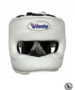 Winning Full Face Headgear - White WINNING BOXING