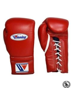 Winning Lace Up Gloves - Red